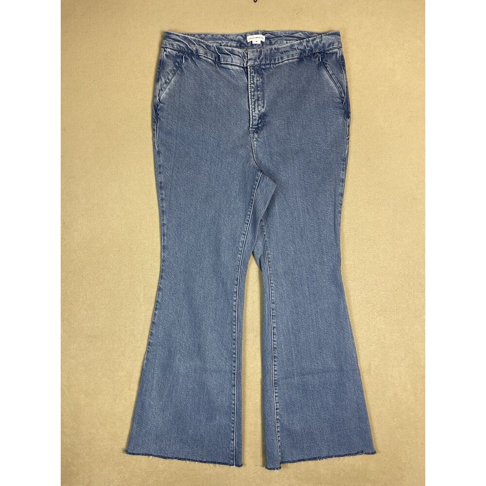 Good American Jeans Womens 16 Blue Good Flare Trouser Casual Denim‎ Adult